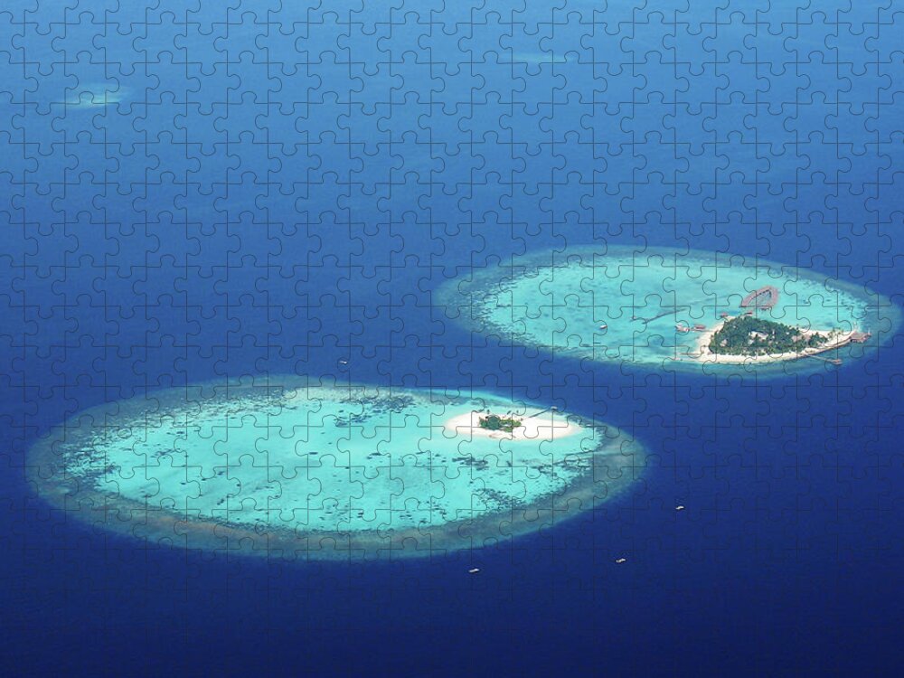 Outdoors Jigsaw Puzzle featuring the photograph Twin Island Resort by Mohamed Abdulla Shafeeg