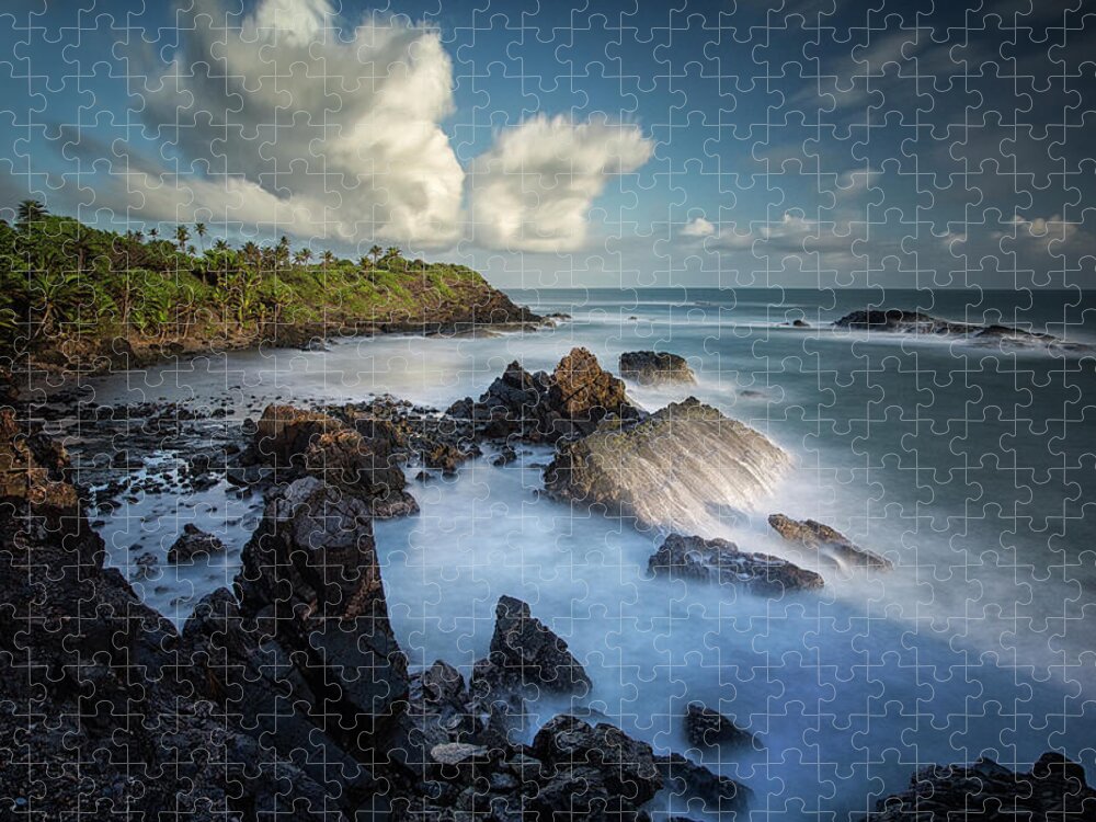 Tranquility Jigsaw Puzzle featuring the photograph Unforgiving Atlantic by Timothy Corbin