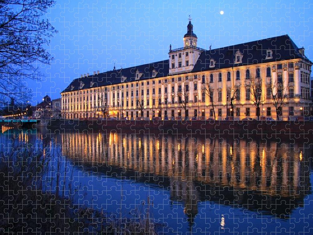 Tranquility Jigsaw Puzzle featuring the photograph University Of Wroclaw by Andi S