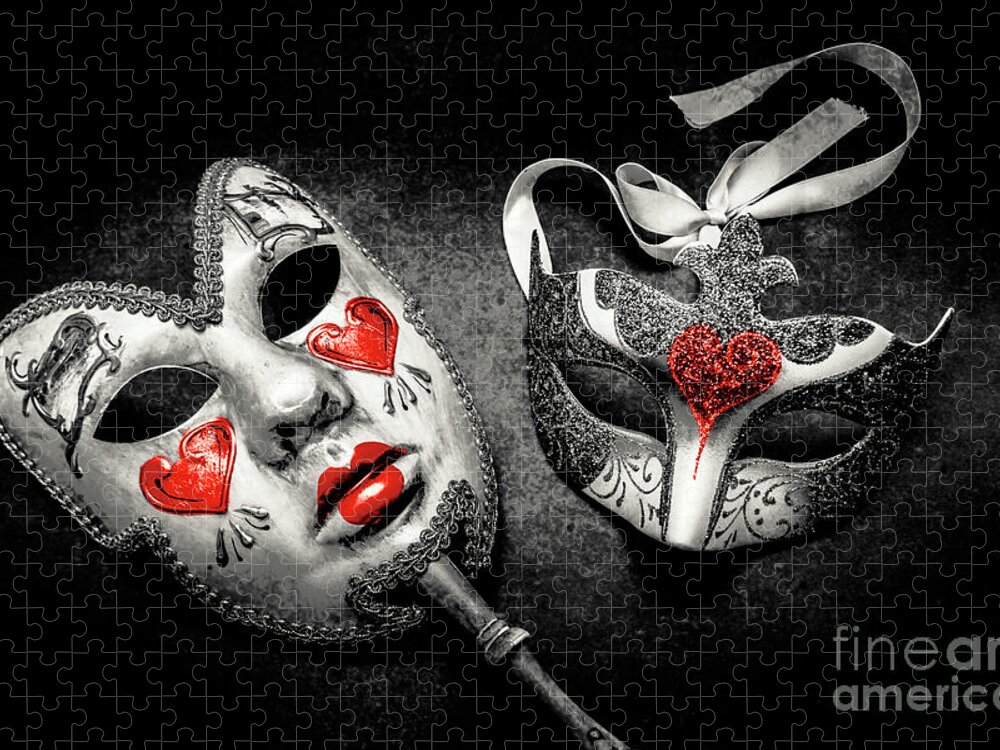 Masquerade Jigsaw Puzzle featuring the photograph Unmasking passions by Jorgo Photography