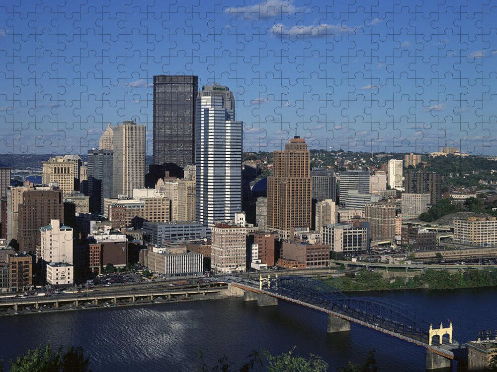 Outdoors Jigsaw Puzzle featuring the photograph Usa, Pennsylvania, Pittsburgh, Skyline by Vladimir Pcholkin