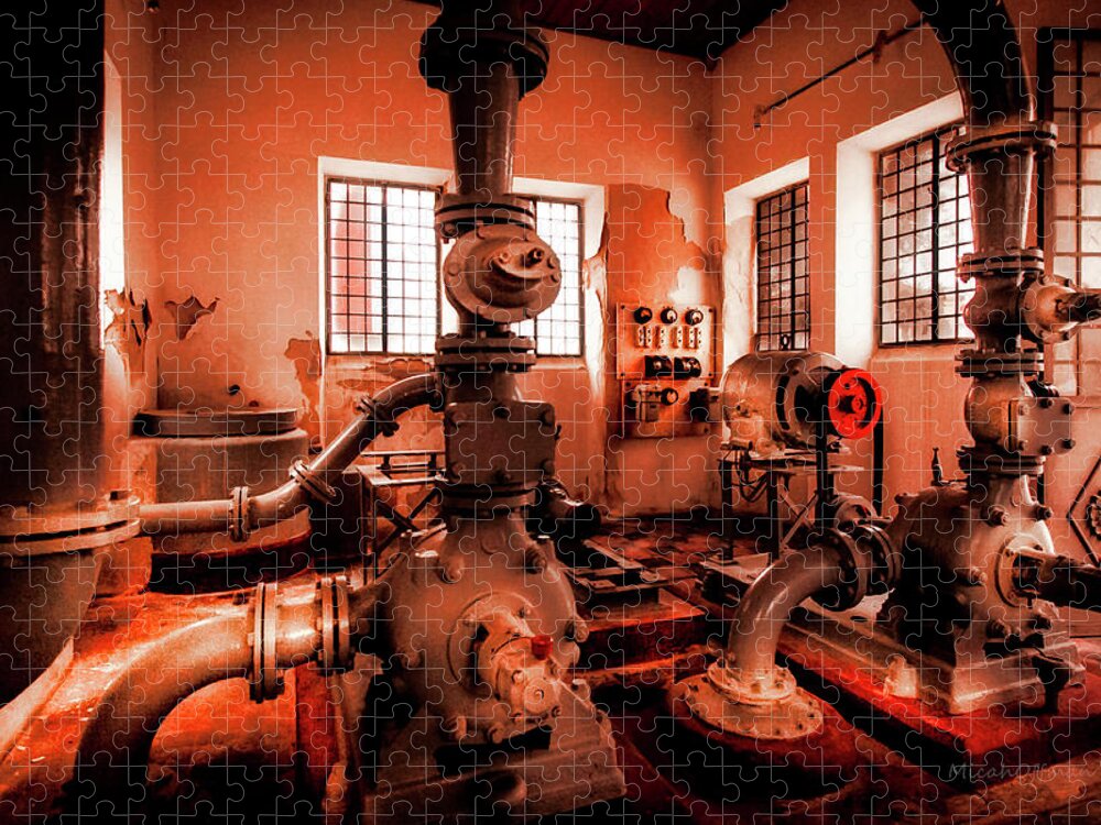 Industrial Jigsaw Puzzle featuring the photograph Utility Industrial Research Kitchen by Micah Offman