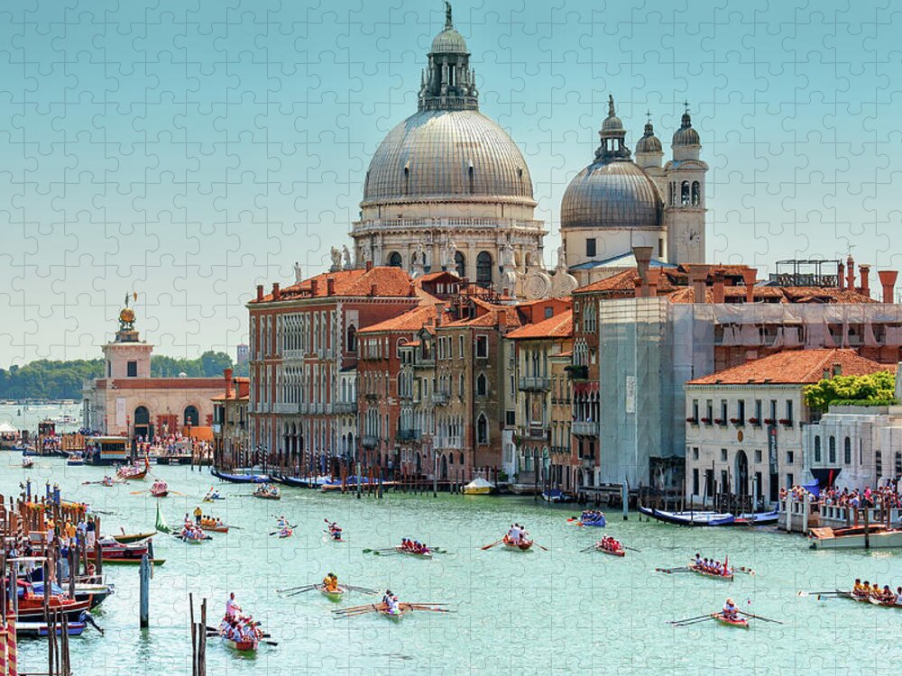 Built Structure Jigsaw Puzzle featuring the photograph Venetian Regatta by Rory Mcdonald