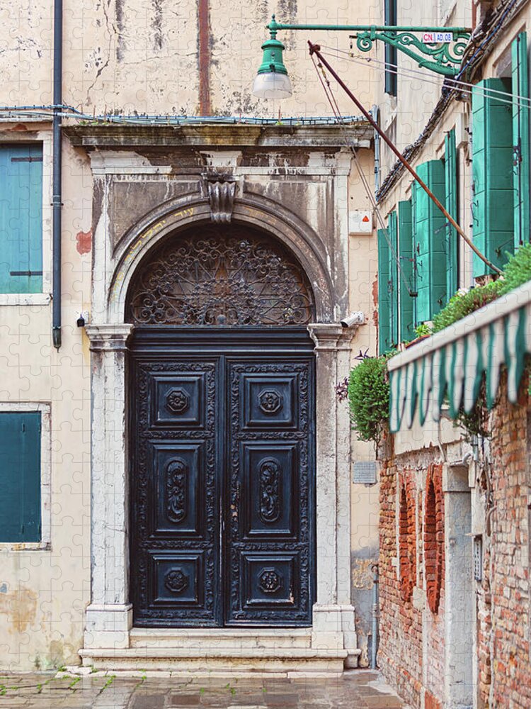 Venice Jigsaw Puzzle featuring the photograph Venice Italy Doors #2 by Melanie Alexandra Price