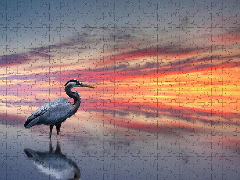 Tranquility Jigsaw Puzzle featuring the photograph Vermilion by Photograph By Phillip Snyder