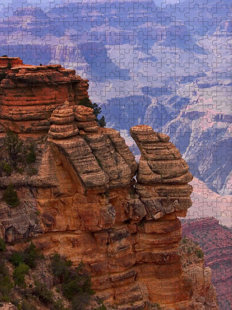 Arizona Jigsaw Puzzle featuring the photograph View From A Cliff In The Grand Canyon by Kalena