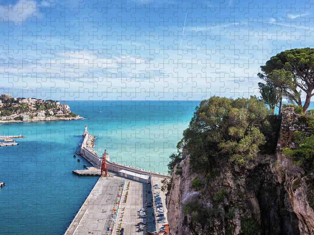 Nice Jigsaw Puzzle featuring the photograph View From Castle Hill To The Sea In Nice by Artur Bogacki