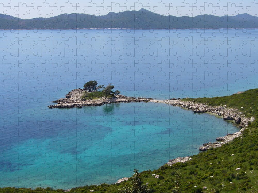 Adriatic Sea Jigsaw Puzzle featuring the photograph View Of Adriatic Sea With Islands In by Marianna Sulic