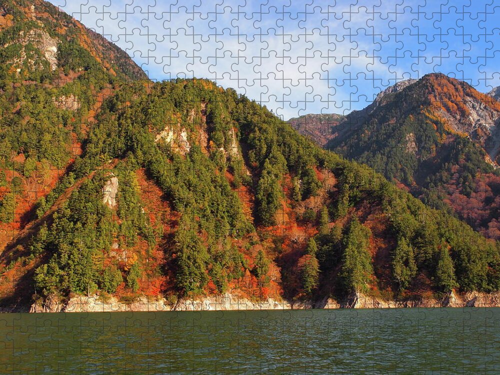 Tranquility Jigsaw Puzzle featuring the photograph View Of Kurobe Dam by Photo By Sheldon@yilan