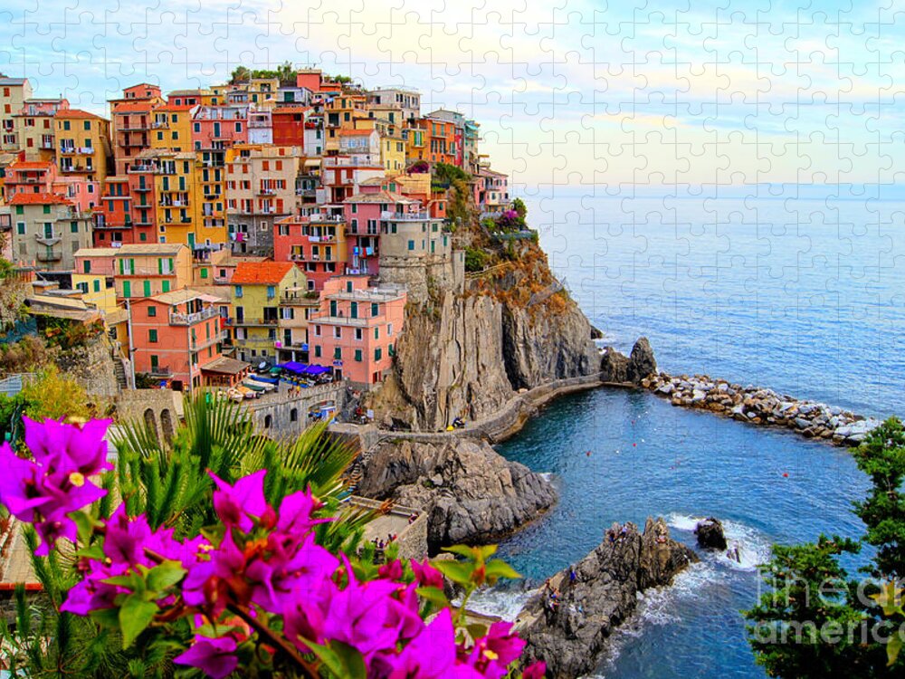 Terre Jigsaw Puzzle featuring the photograph Village Of Manarola On The Cinque by Jenifoto