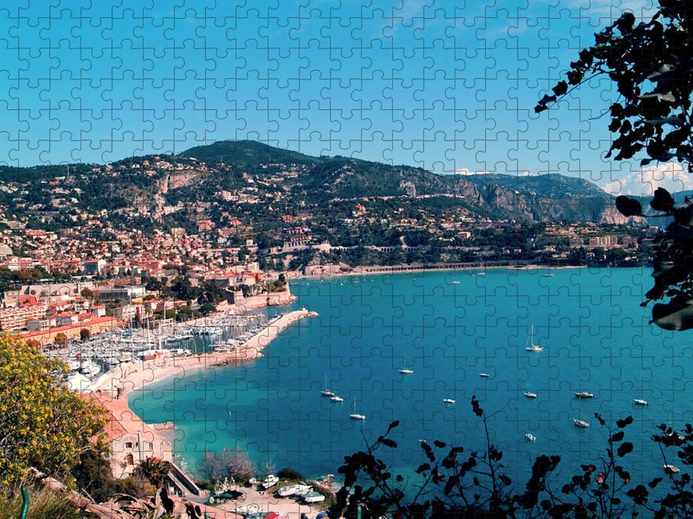 Villefranche-sur-mer Puzzle featuring the photograph Villefranche Sur Mer by Fcremona