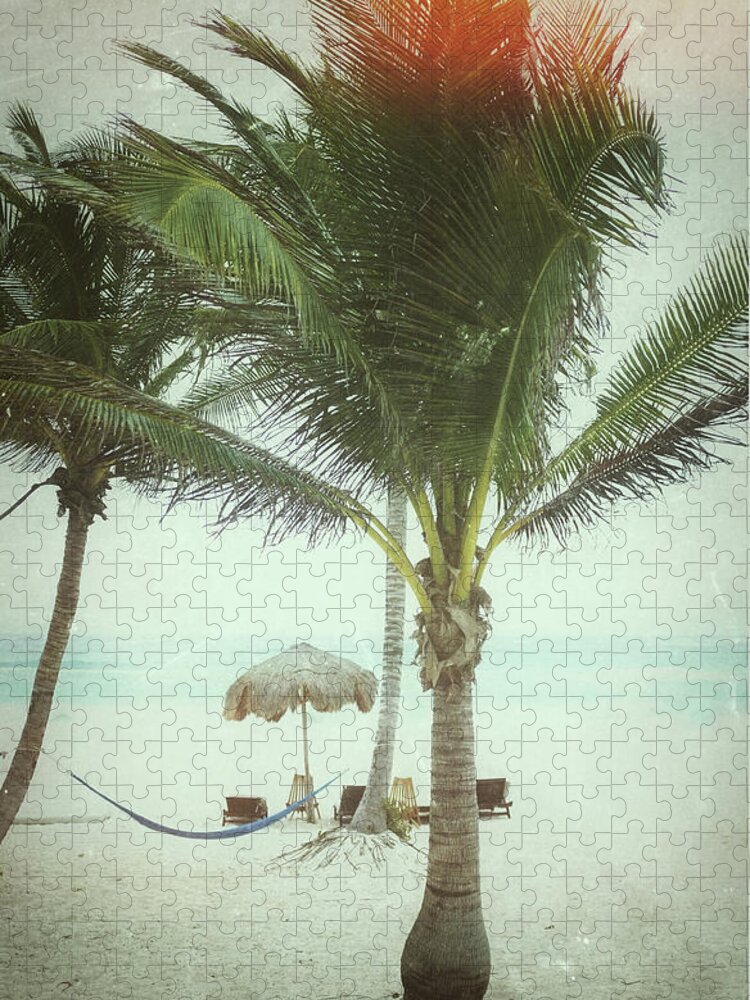 Latin America Jigsaw Puzzle featuring the photograph Vintage Beach Scene by Nathan Blaney