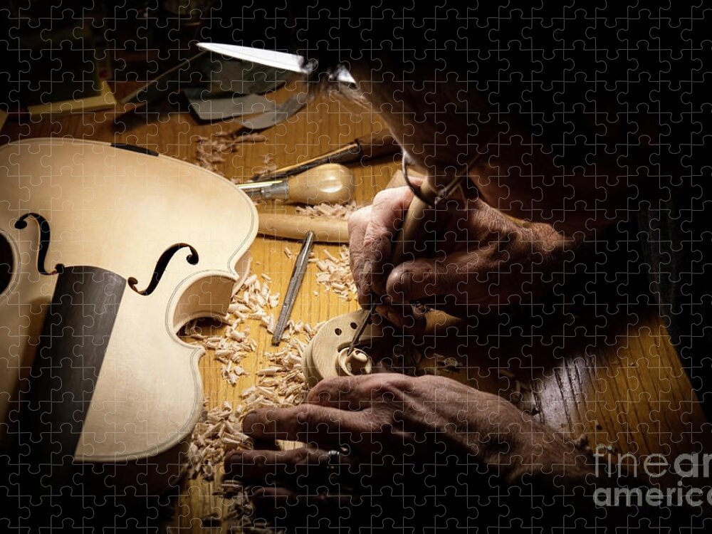 vamos a hacerlo Mutuo carpintero Violin Luthier Jigsaw Puzzle by Wildlife Fine Art - Pixels
