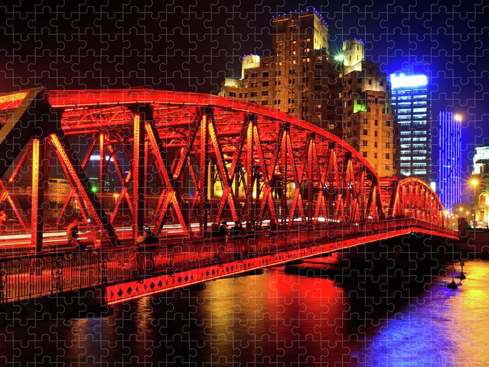 Built Structure Jigsaw Puzzle featuring the photograph Waibaidu Bridge by Feng Wei Photography