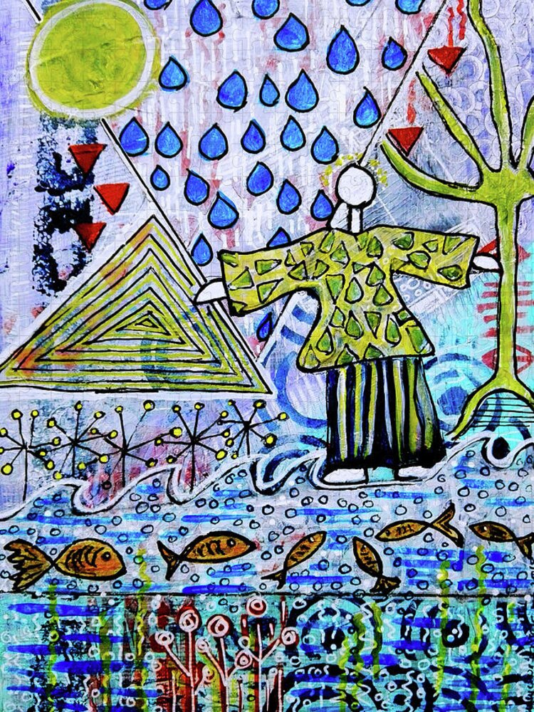 Symbolism Jigsaw Puzzle featuring the mixed media Walking on Water by Mimulux Patricia No