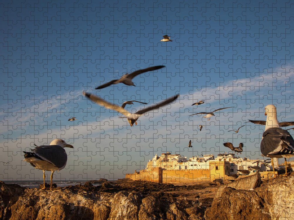 Tranquility Jigsaw Puzzle featuring the photograph Walled City Of Essaouira, Morocco by Karen Desjardin