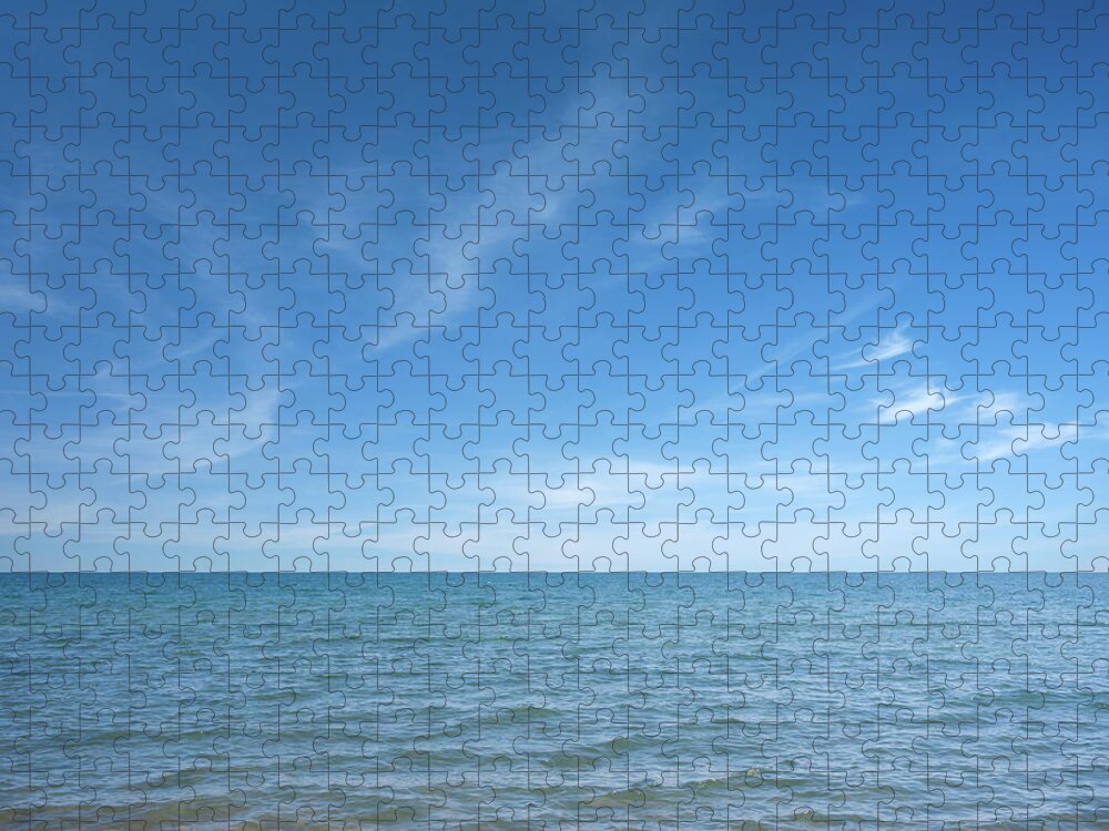 Water Surface Jigsaw Puzzle featuring the photograph Water And Sky by Andrewjohnson