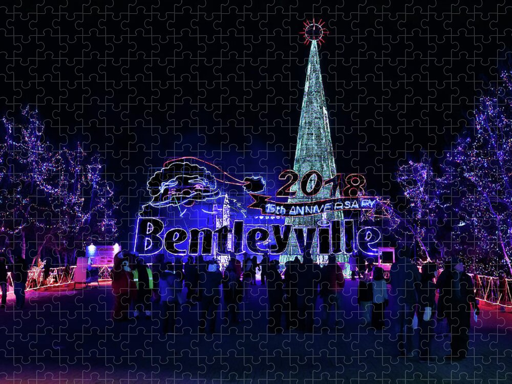 Bentleyville Jigsaw Puzzle featuring the photograph Welcome to Bentleyville by Susan Rissi Tregoning