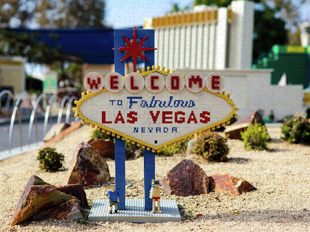 Welcome To Las Vegas Lego Sign Jigsaw Puzzle by Dangerous Balcony