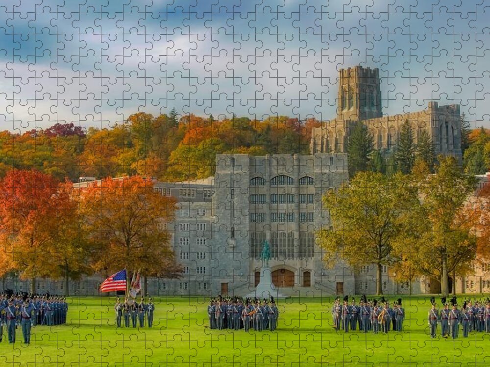 Autumn Jigsaw Puzzle featuring the photograph West Point In Autumn by Mountain Dreams