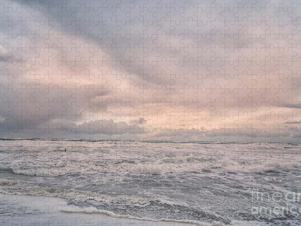 Waddenzee Jigsaw Puzzle featuring the photograph Wild sea by Patricia Hofmeester