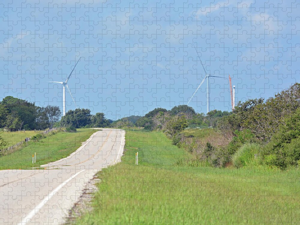 Windmill Jigsaw Puzzle featuring the photograph Wind Turbines by Jimmie Bartlett