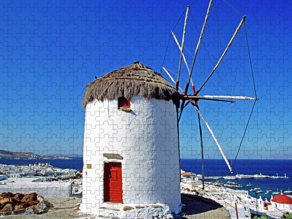 Scenics Jigsaw Puzzle featuring the photograph Windmill. Mykonos, Greece by Murat Taner