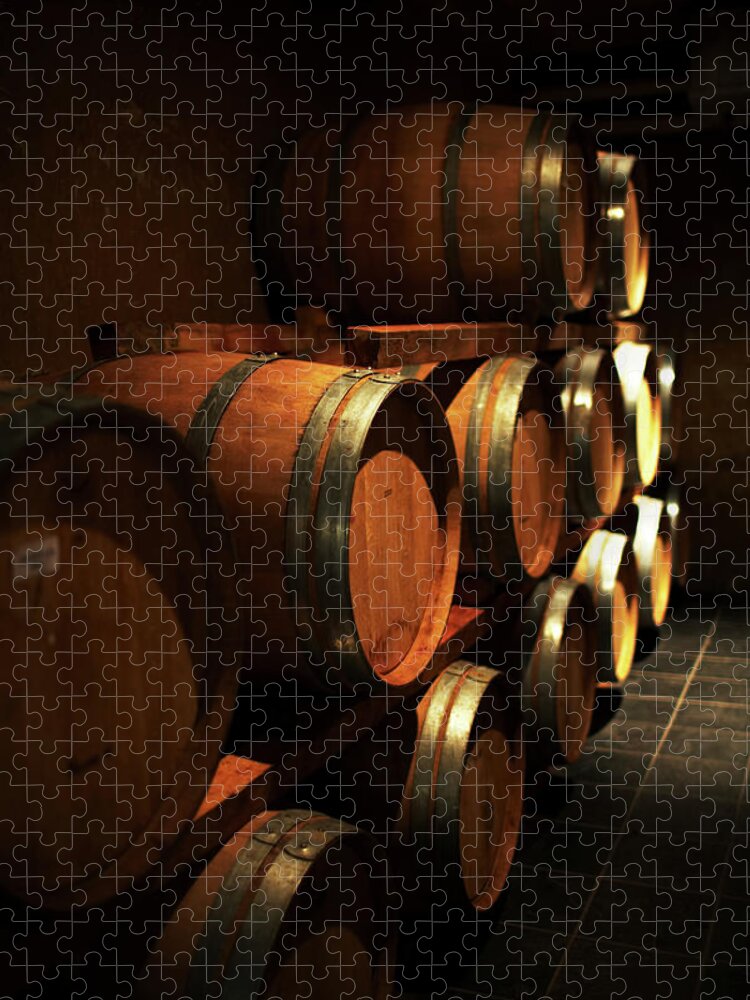 Alcohol Jigsaw Puzzle featuring the photograph Wine Casks by Rapideye