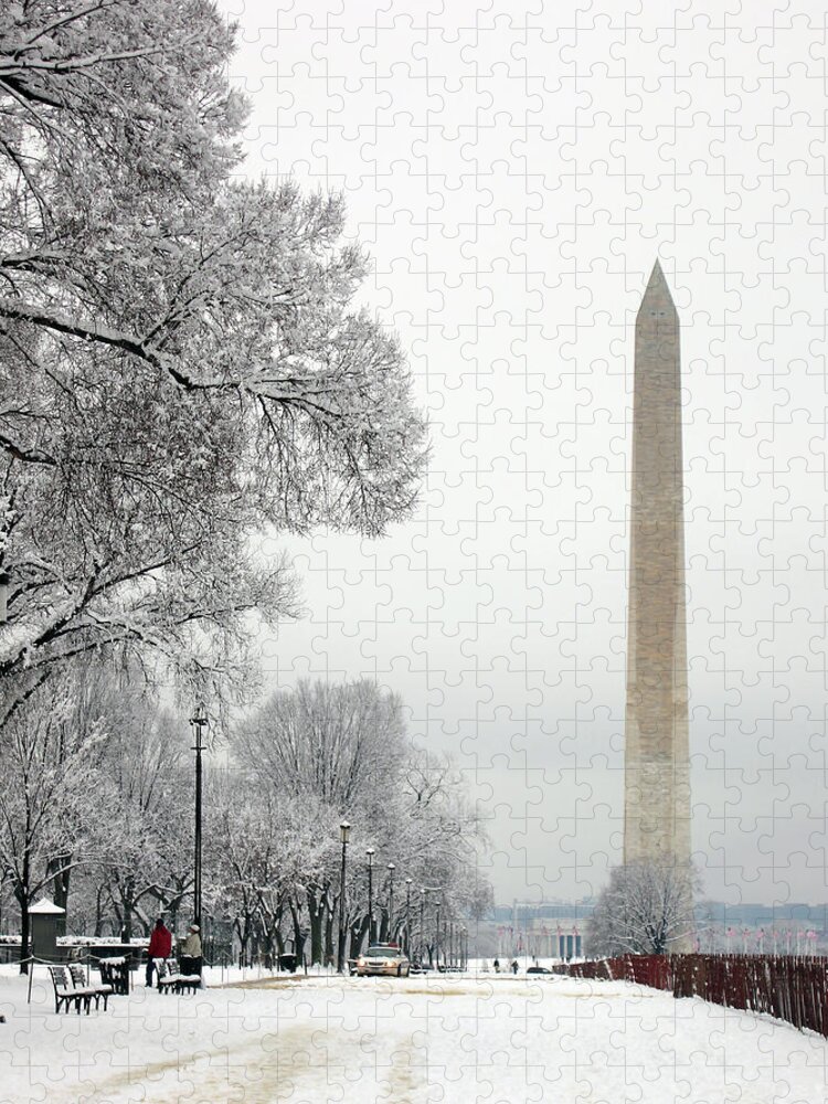 Pedestrian Jigsaw Puzzle featuring the photograph Winter On The National Mall by Roc8jas
