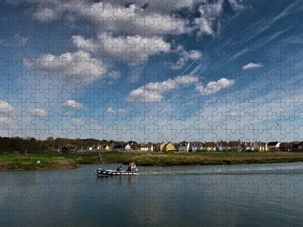 Essex Jigsaw Puzzle featuring the photograph Wivenhoe Rowhedge ferry by Gary Eason