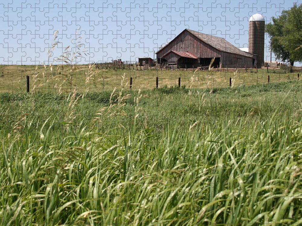 Wyoming Farm Jigsaw Puzzle featuring the photograph Wyoming Farm by Dylan Punke