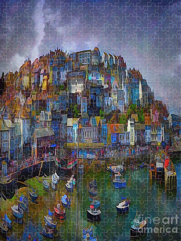 Nag005412 Jigsaw Puzzle featuring the digital art Ye Olde Brixham by Edmund Nagele FRPS