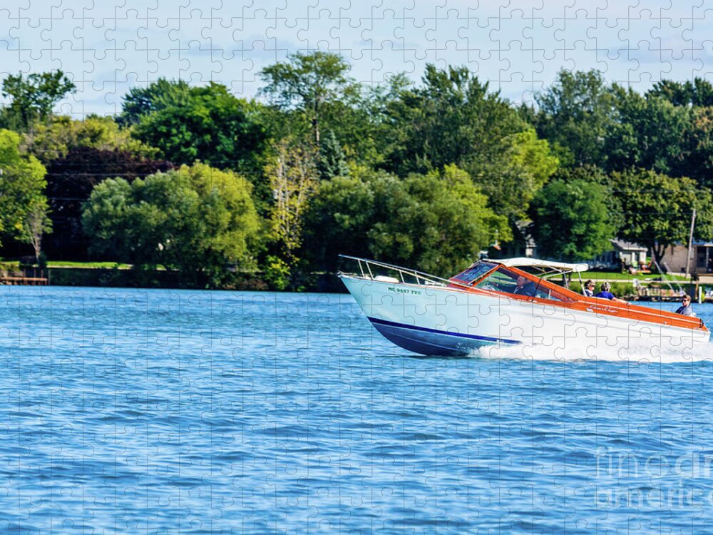 Boat Jigsaw Puzzle featuring the photograph Yes Its a Chris Craft by Randy J Heath