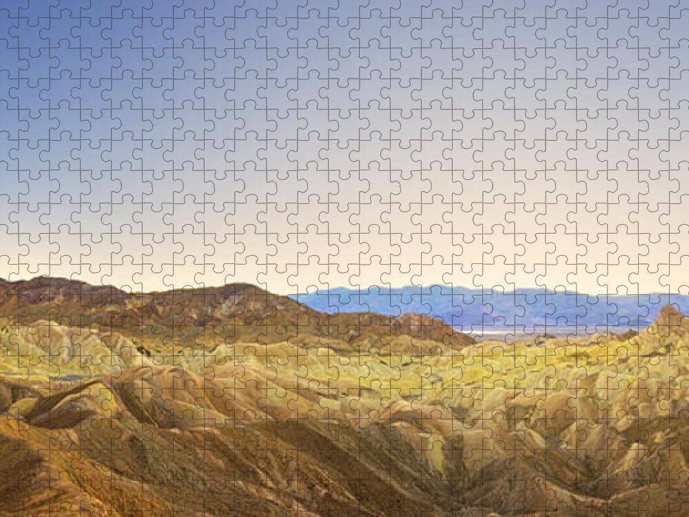 Panoramic Jigsaw Puzzle featuring the photograph Zabriskie Point, Death Valley National by Eastcott Momatiuk