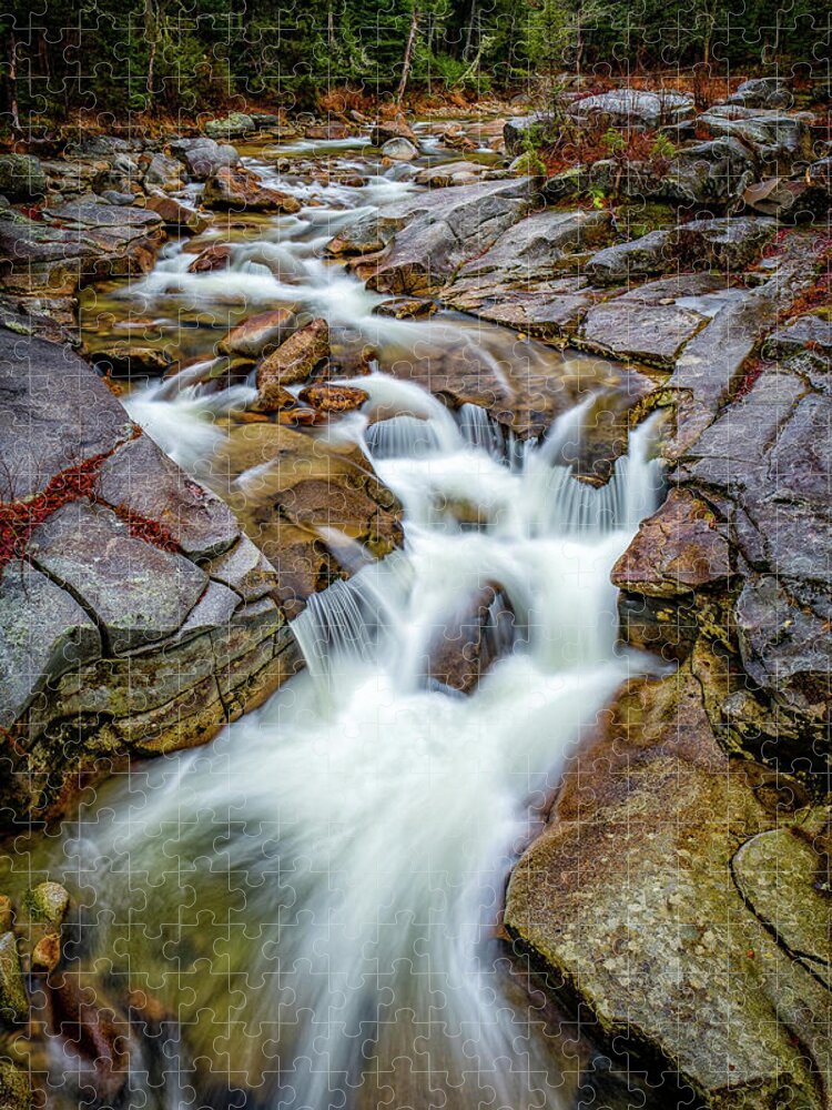 New Hampshire Jigsaw Puzzle featuring the photograph Ammonoosuc Cascade #1 by Jeff Sinon