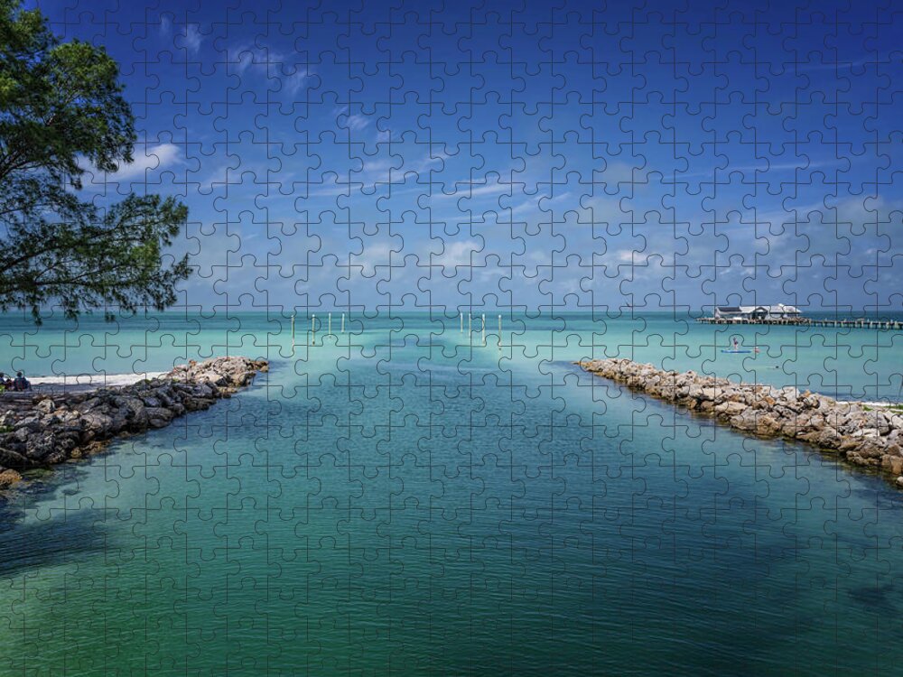 Anna Maria Island Jigsaw Puzzle featuring the photograph Anna Maria Island Inlet 1 by ARTtography by David Bruce Kawchak