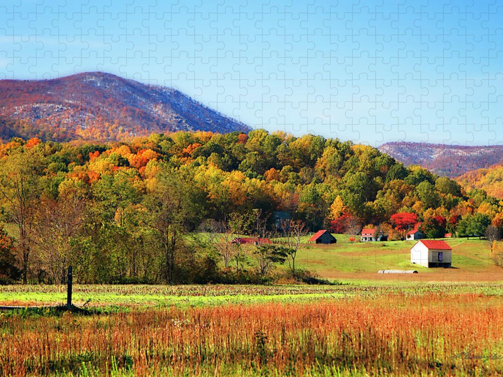 Photo Jigsaw Puzzle featuring the photograph Autumn Fields -2 #1 by Alan Hausenflock