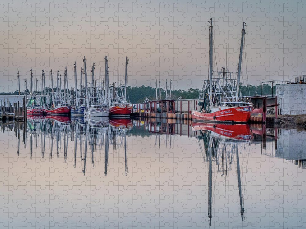 Bayou Jigsaw Puzzle featuring the photograph Bayou Sunset, 2/9/21 #1 by Brad Boland