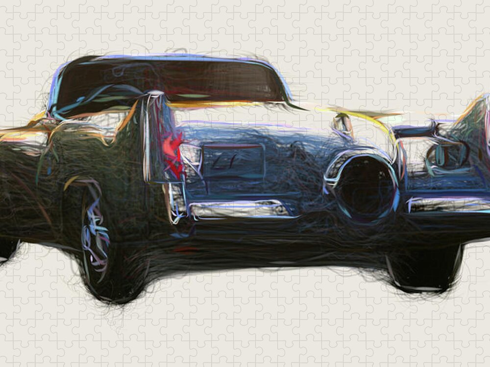 Buick Jigsaw Puzzle featuring the digital art Buick LeSabre Concept Drawing #1 by CarsToon Concept