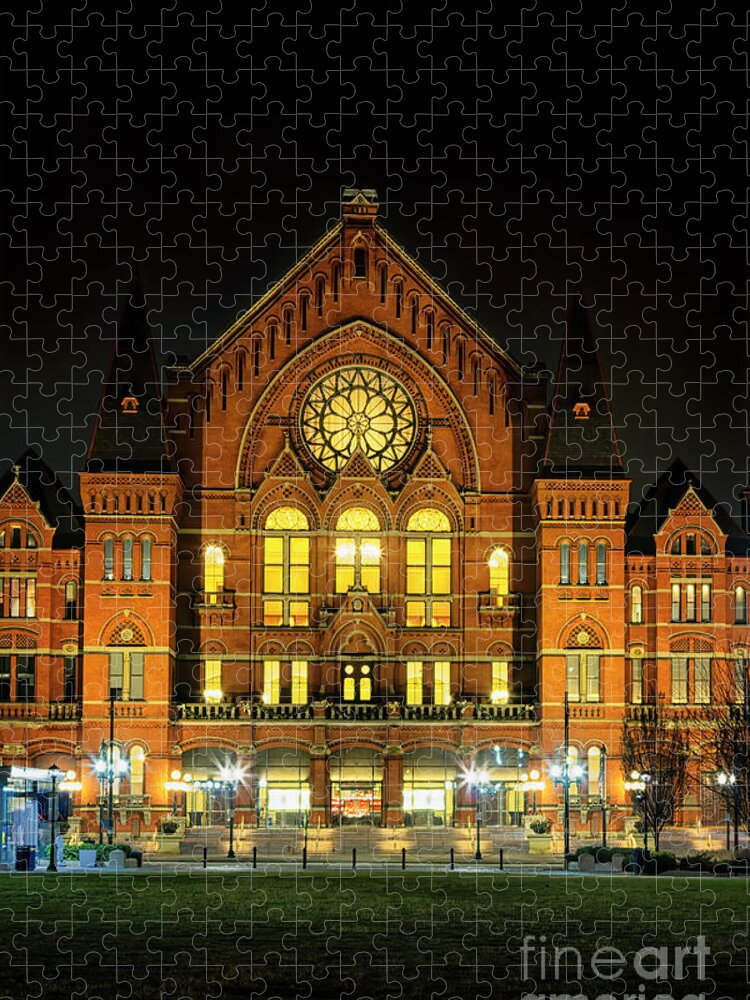 Cincinnati Jigsaw Puzzle featuring the photograph Cincinnati Music Hall #1 by Teresa Jack