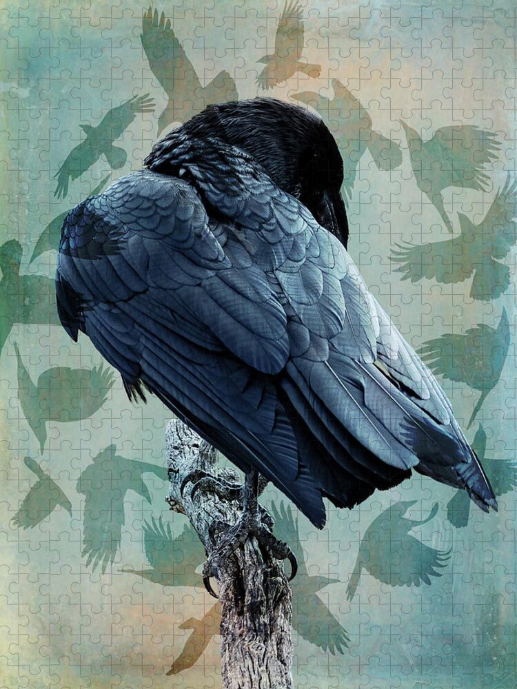 Raven Jigsaw Puzzle featuring the photograph Circle #1 by Mary Hone