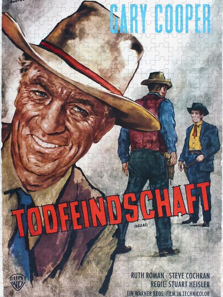 Rolf Jigsaw Puzzle featuring the mixed media ''Dallas'', 1950 - art by Rolf Goetze by Movie World Posters
