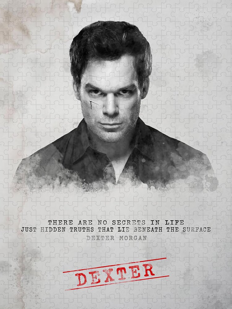 Ecommerce Jigsaw Puzzle featuring the painting Dexter Morgan Poster #1 by Mohammed Martin