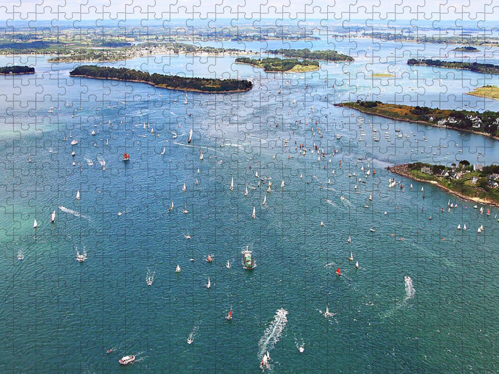 Gulf Jigsaw Puzzle featuring the photograph Gulf of Morbihan #1 by Frederic Bourrigaud