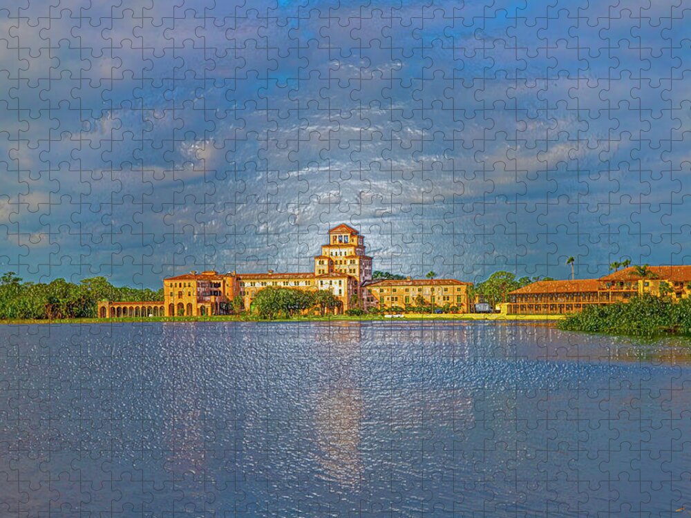 Harder Hall Jigsaw Puzzle featuring the photograph Harder Hall, Sebring by Dart Humeston
