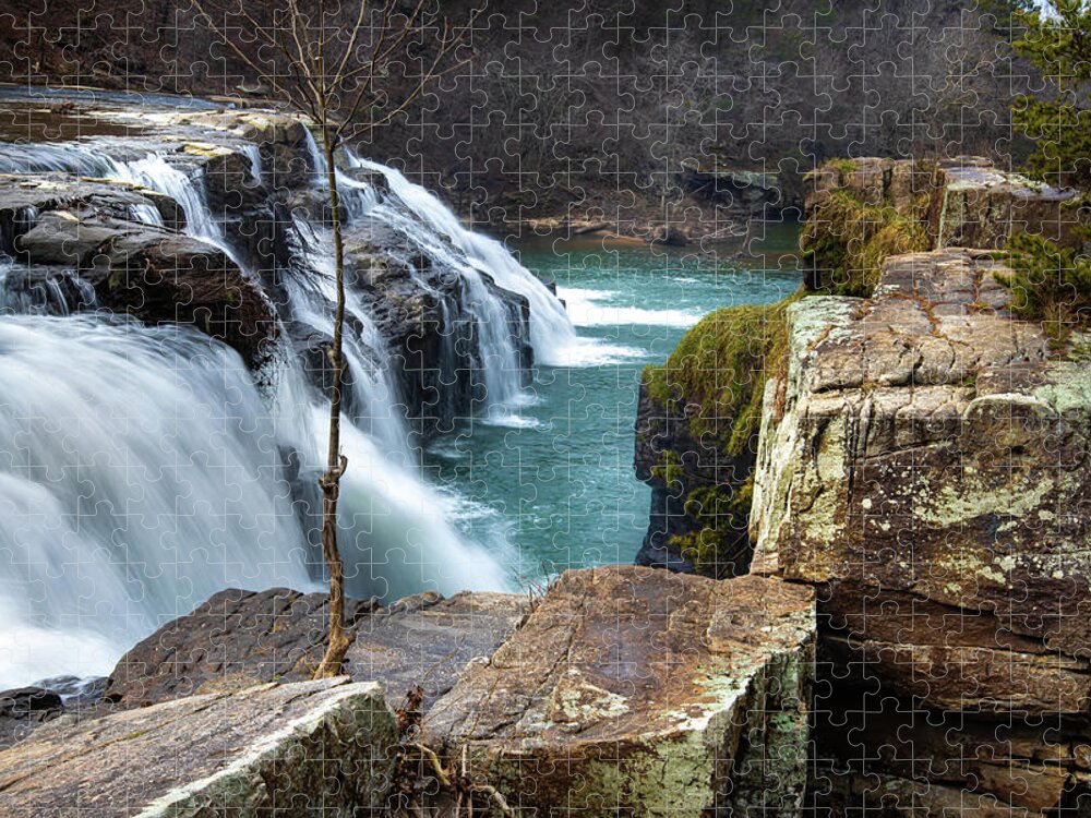 Waterfall Jigsaw Puzzle featuring the photograph High Falls #1 by Jamie Tyler
