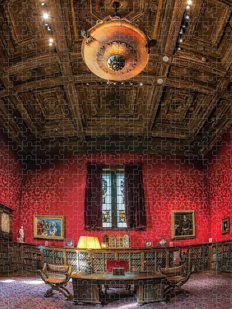 Morgan Library Jigsaw Puzzle featuring the photograph J.P. Morgan Study NYC #1 by Susan Candelario