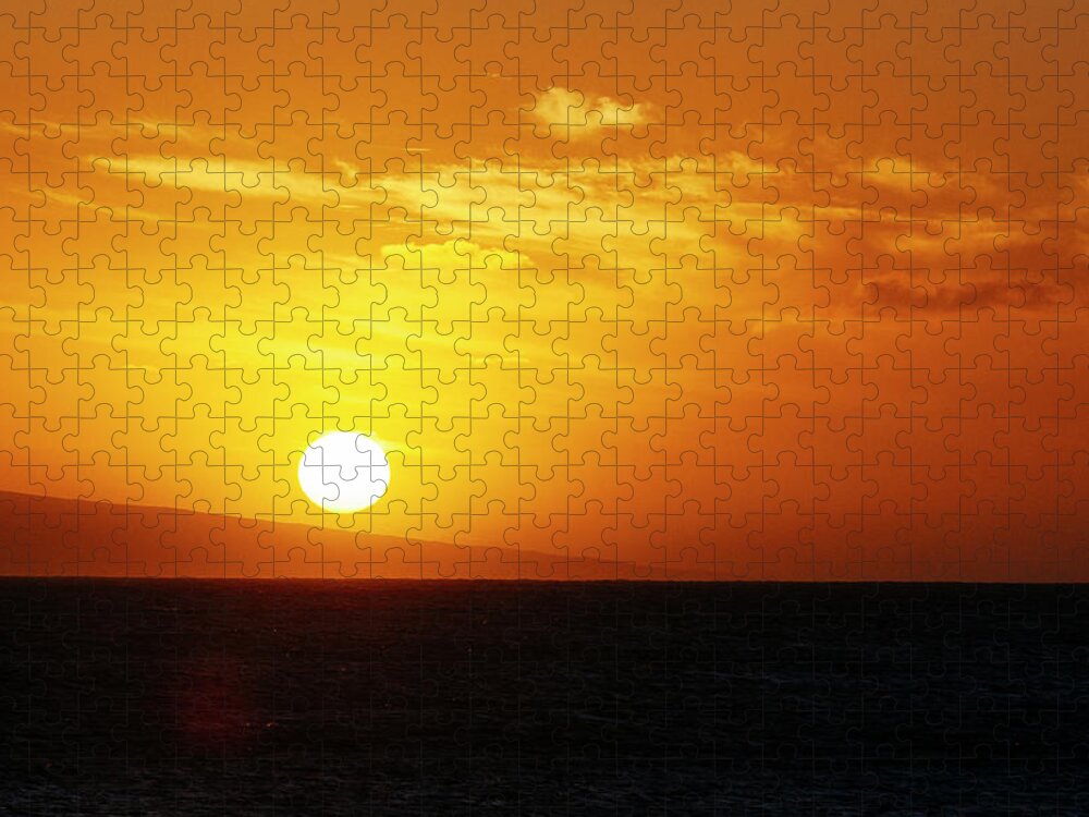 Hawaii Jigsaw Puzzle featuring the photograph Ka'anapali Sunset #1 by Laura Tucker