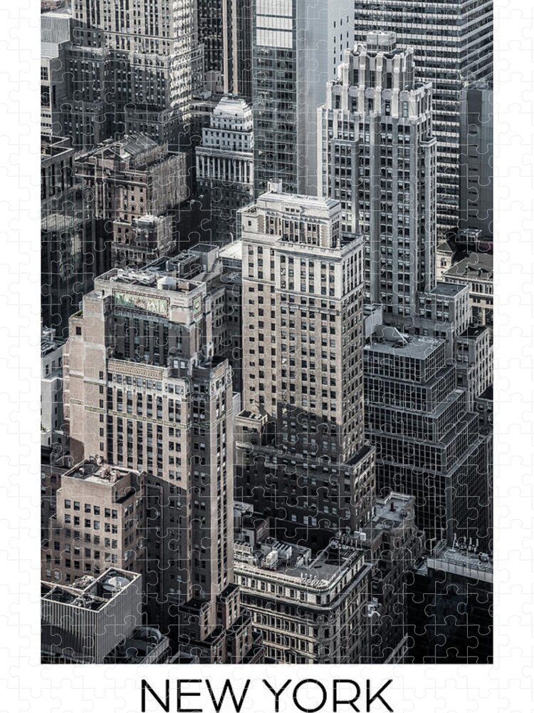 Alan Copson Jigsaw Puzzle featuring the photograph Midtown Rooftops Manhattan #1 by Alan Copson