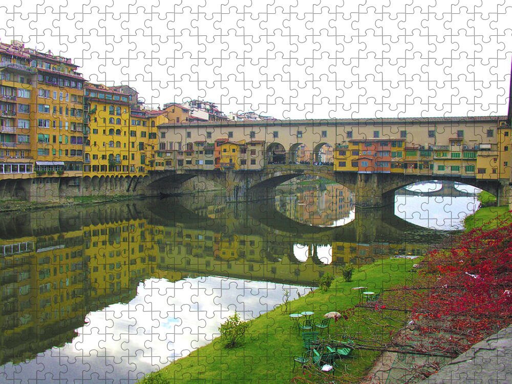 Ponte Vecchio Jigsaw Puzzle featuring the photograph Ponte Vecchio #2 by Regina Muscarella